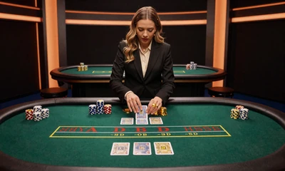 Live Dealer Blackjack-Tisch mit professionellem Dealer bei Vox Casino